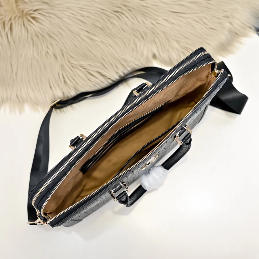 Stefano Ricci Men's Latest Briefcase Double Handle, Grained Calfskin, Elegant Hardware