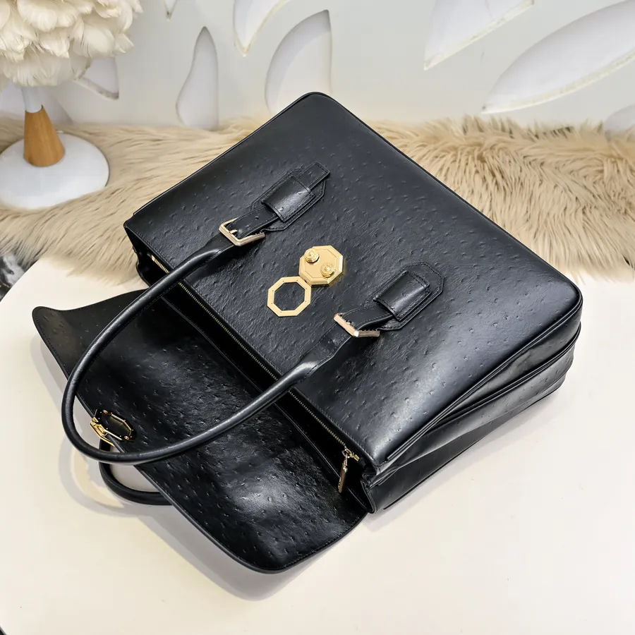 Stefano Ricci Men's Latest Briefcase Premium Grained Calfskin
