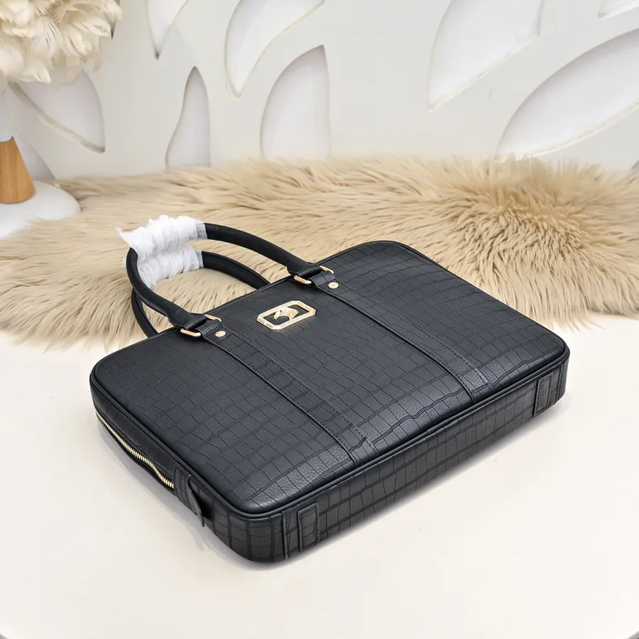 Stefano Ricci Men's Latest Briefcase Grained Calfskin, Elegant Hardware