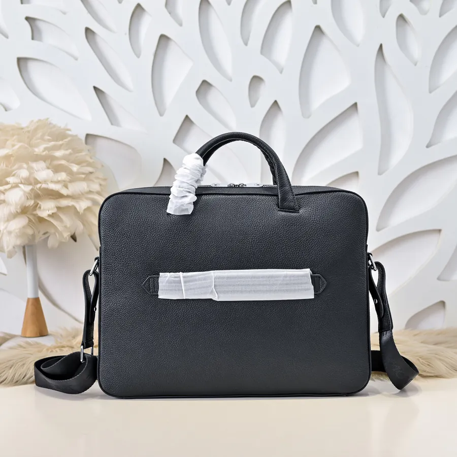 MONT BLANC Men's Briefcase Premium Leather, Sleek Design