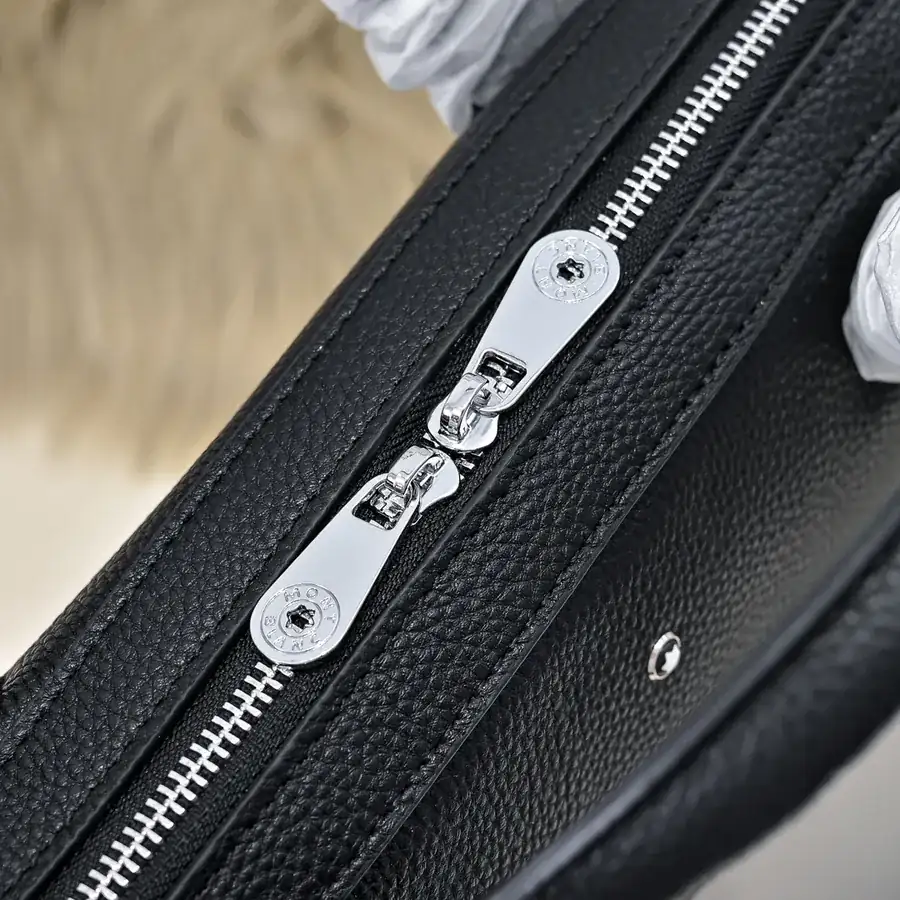 MONT BLANC Men's Briefcase Premium Leather, Sleek Design