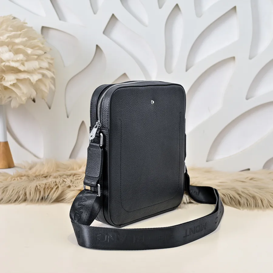 MONT BLANC Men's Crossbody Bag Premium Leather, Minimalist Design