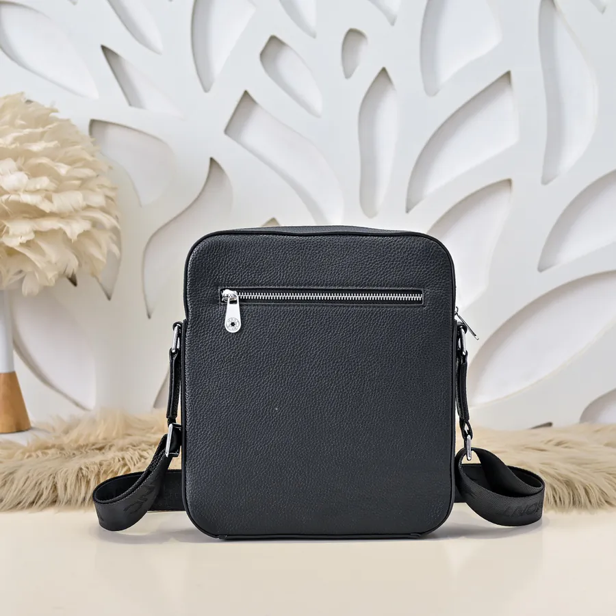 MONT BLANC Men's Crossbody Bag Premium Leather, Minimalist Design