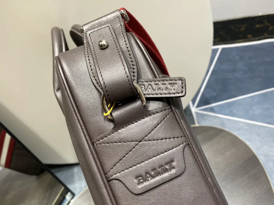Men's Briefcase in Top Grain Leather with Custom Hardware and Zip Closure