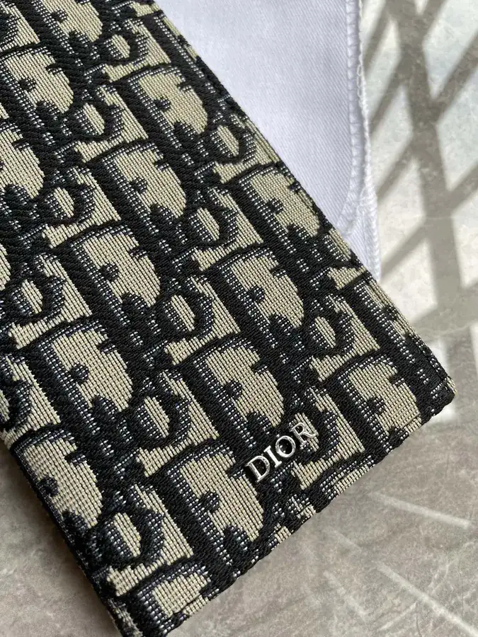 Dior Men's Bucket Bag with Blue Dior Oblique and Black Full Grain Calfskin