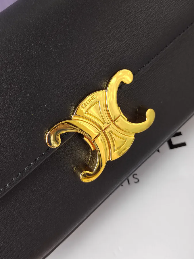 Black TRIOMPHE Leather Shoulder Bag