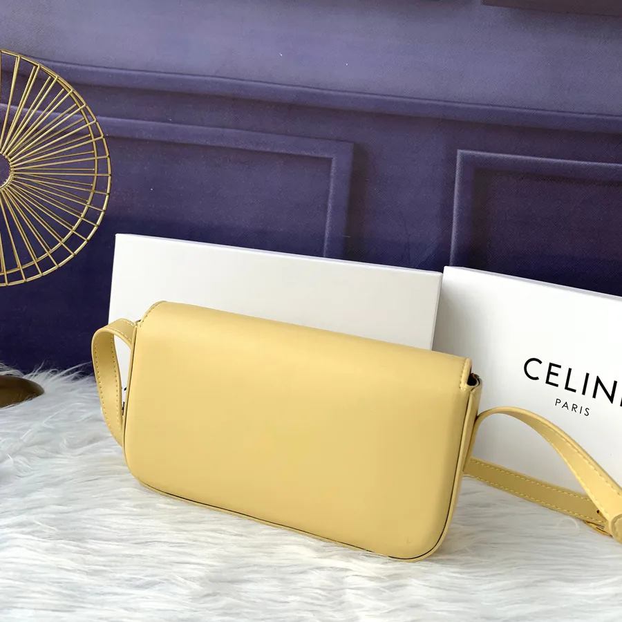Yellow Triumph Calfskin Shoulder Bag