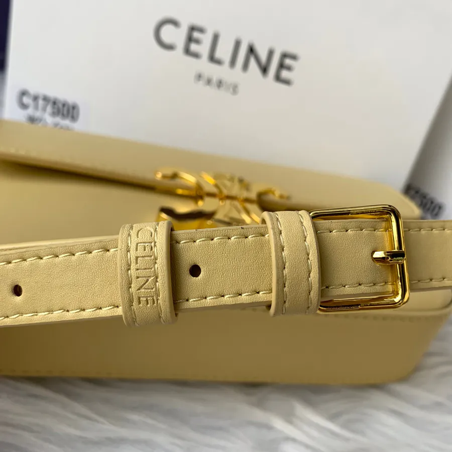 Yellow Triumph Calfskin Shoulder Bag