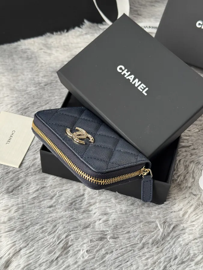 CHANEL 22k Embossed Logo Large Bucket Bag