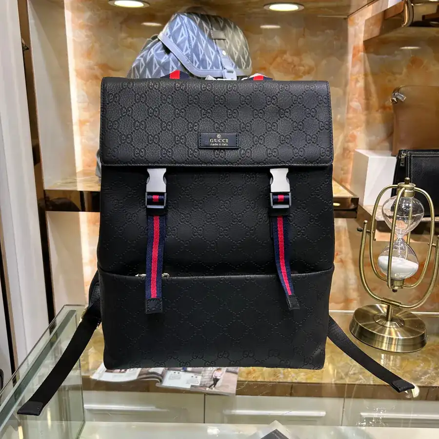 Gucci Classic Canvas Backpack with Embossed Design