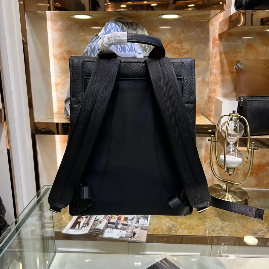 Gucci Classic Canvas Backpack with Embossed Design