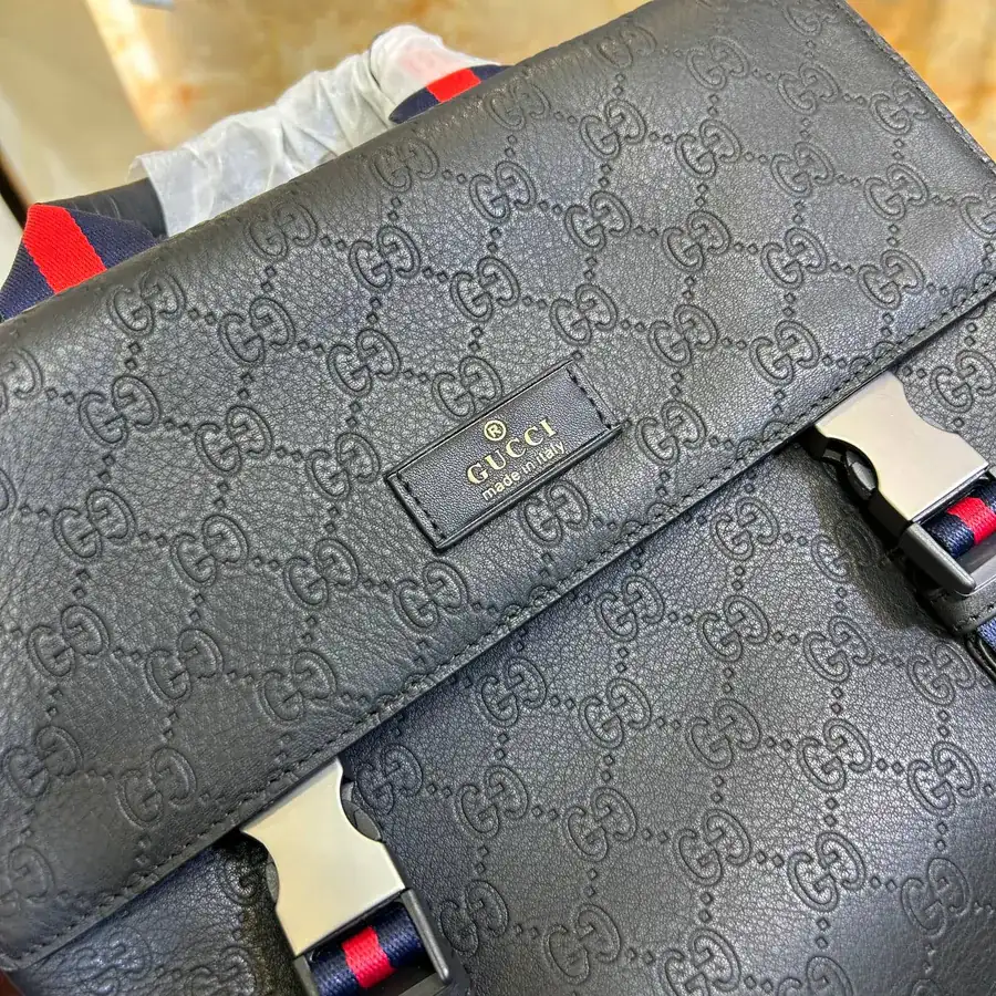 Gucci Classic Canvas Backpack with Embossed Design