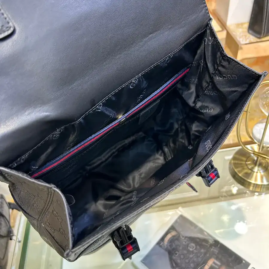 Gucci Classic Canvas Backpack with Embossed Design