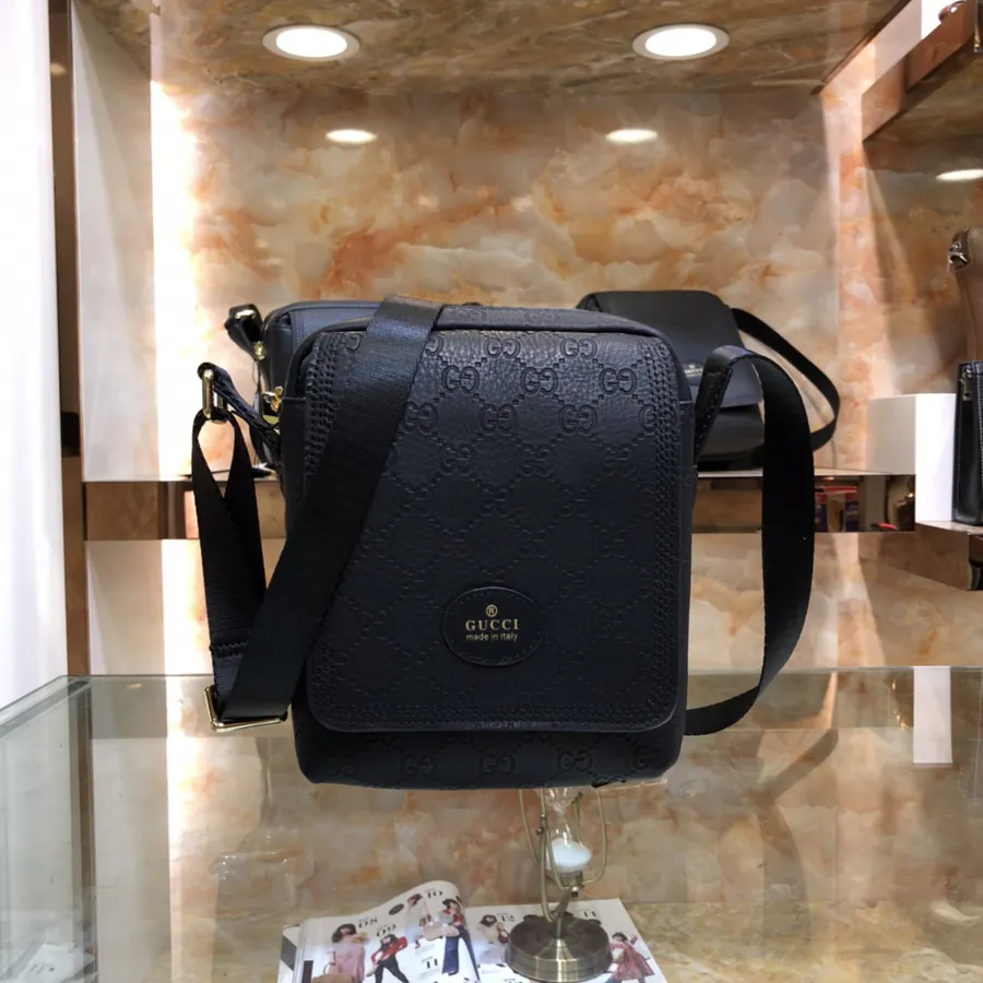 Gucci New Pattern Men's Crossbody Bag Premium Leather, Stylish and Versatile