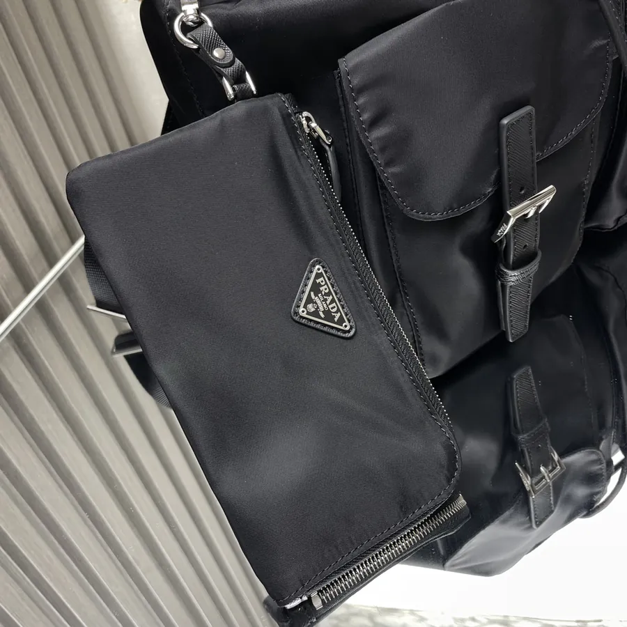 Premium Original 1BZ811 Lightweight Tote with Saffiano Leather Trim