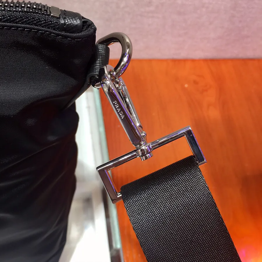 P Family New Style Bucket Bag with Grained Calfskin and Silver Hardware