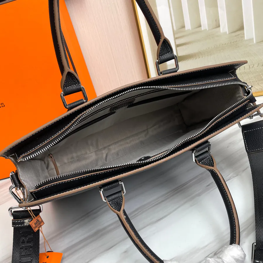 Black Authentic Emma Italian Top Grain Calfskin Handbag