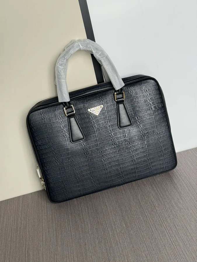 Prada Premium Briefcase 2024 New Trendy Large Capacity