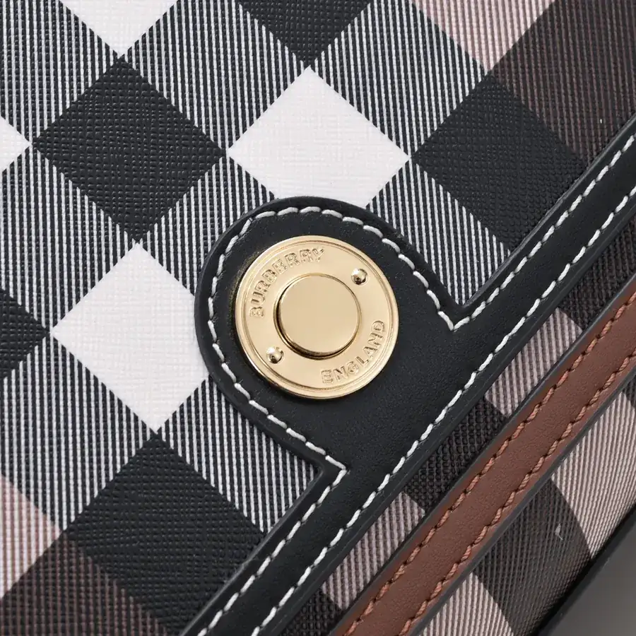 B Family Upgraded Crossbody Bag with Brand Pattern and Handcrafted Leather