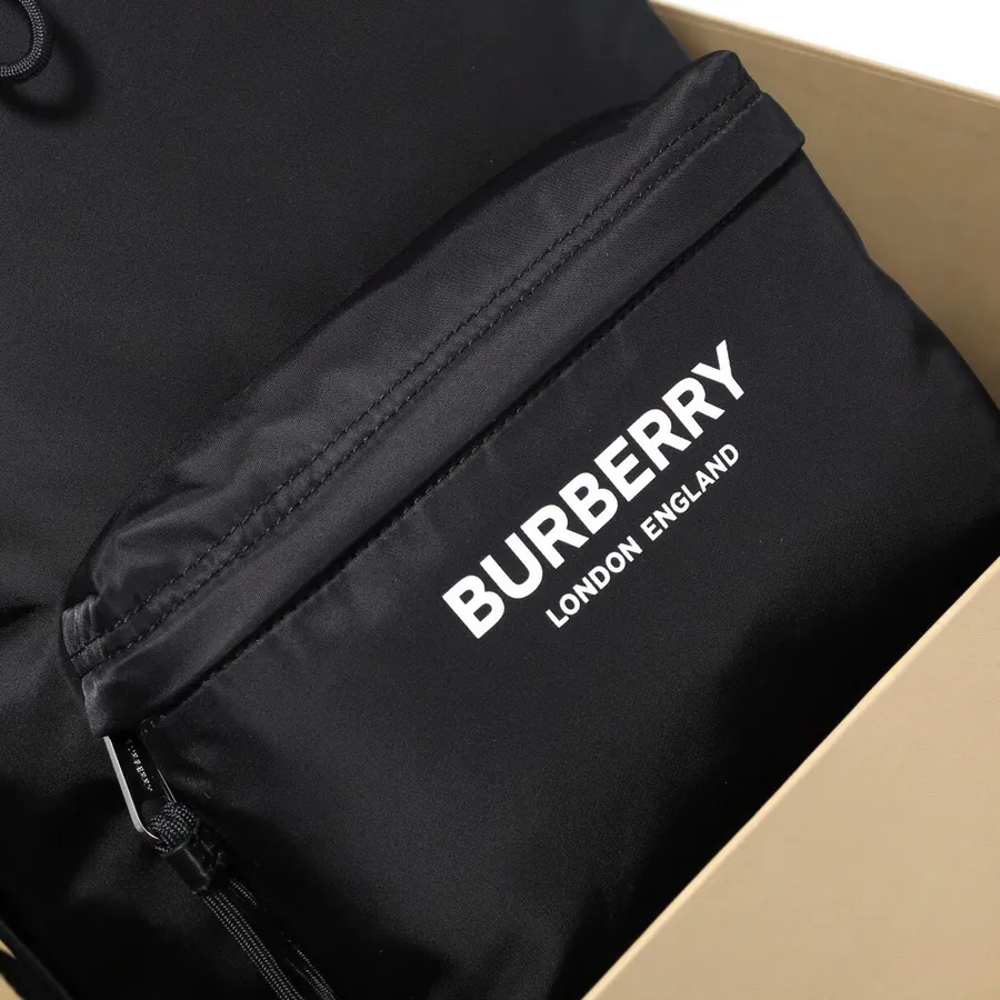 B Home Upgraded Nylon Backpack with Brand Logo and Letter Embroidered Handles