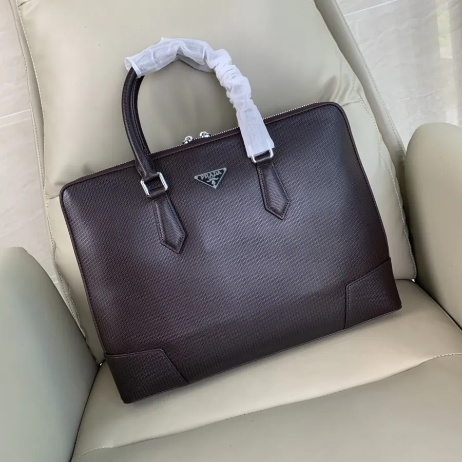 Prada Premium Top Grain Calfskin Briefcase