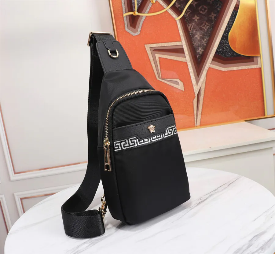 Versace Raincoat Nylon Bucket Bag with Single Zip