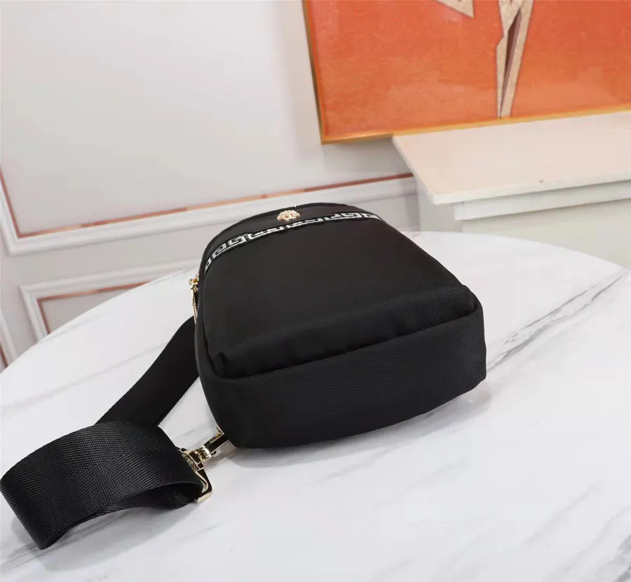 Versace Raincoat Nylon Bucket Bag with Single Zip
