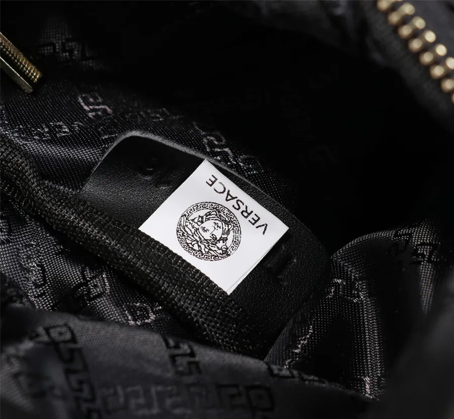 Versace Raincoat Nylon Bucket Bag with Single Zip