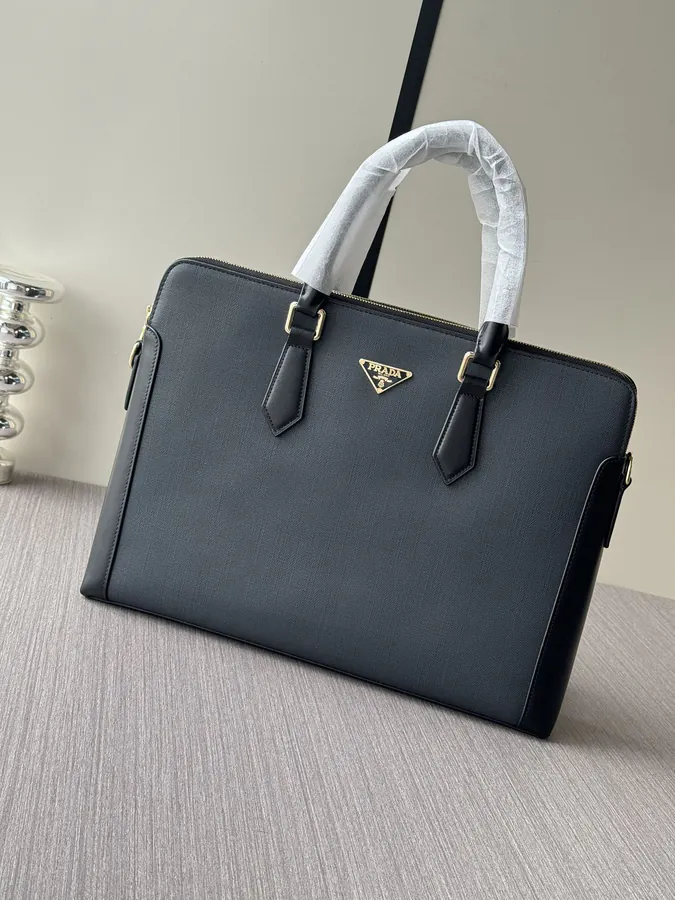 Prada Double Zip Briefcase 2024 New Trendy Edition