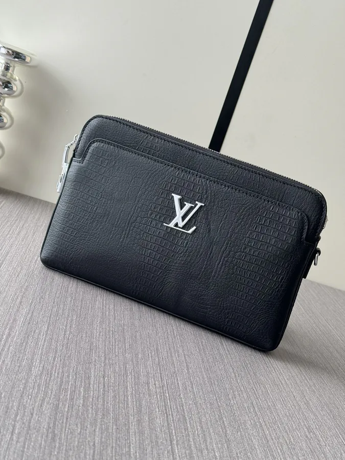 LV Password Lock Grained Calfskin Tote