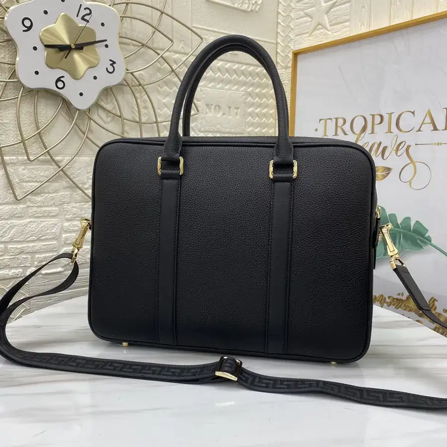 Vivace Men's Briefcase Premium Leather, Full Steel Hardware