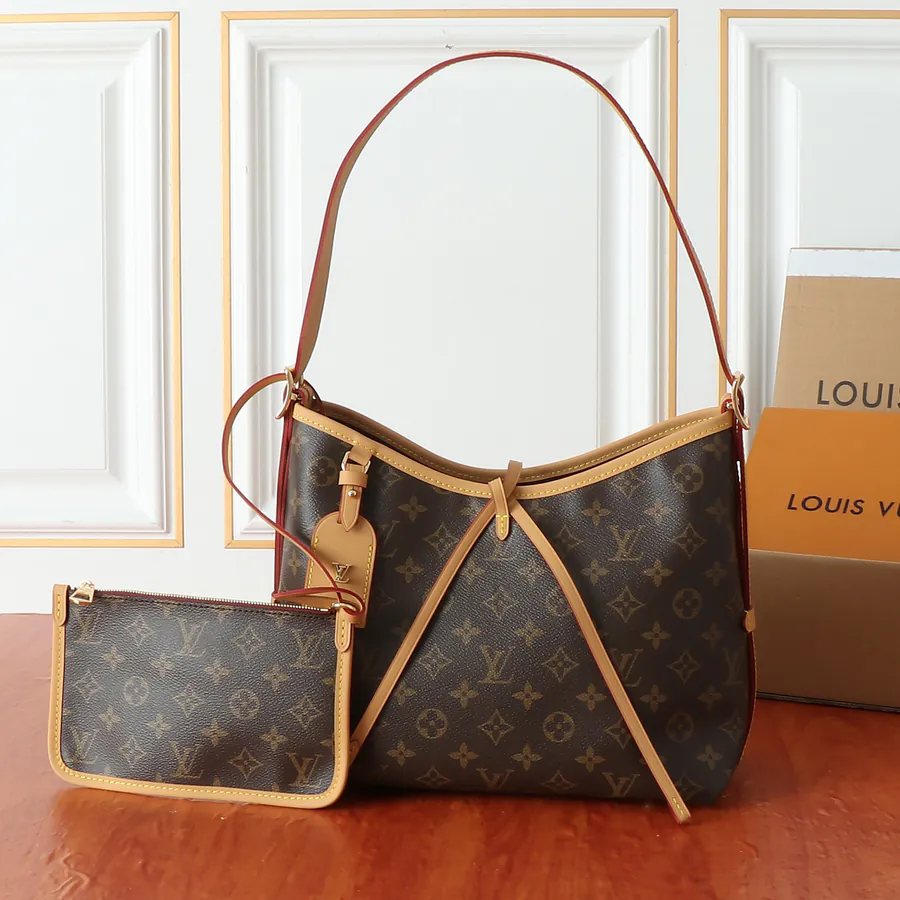 Monogram Canvas CarryAll Mini Handbag with Leather Trim