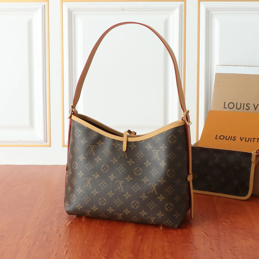 Monogram Canvas CarryAll Mini Handbag with Leather Trim