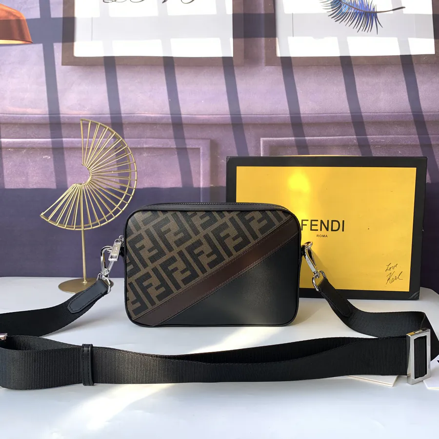 F7M0286 Coffee Brown Crossbody Bag with Adjustable Strap