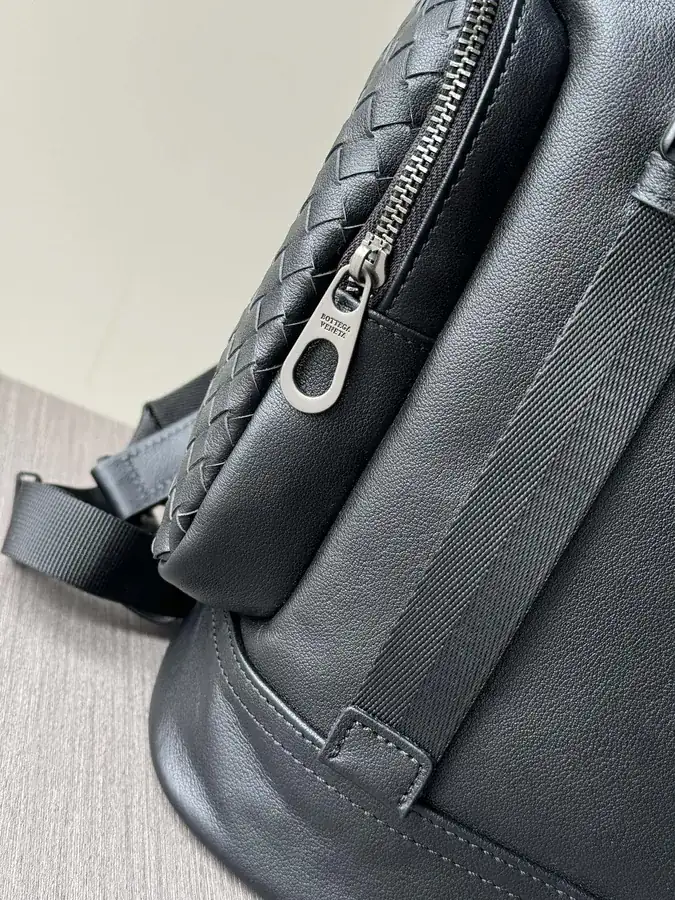 BV Handmade Bucket Bag Premium Leather, Black, 7040