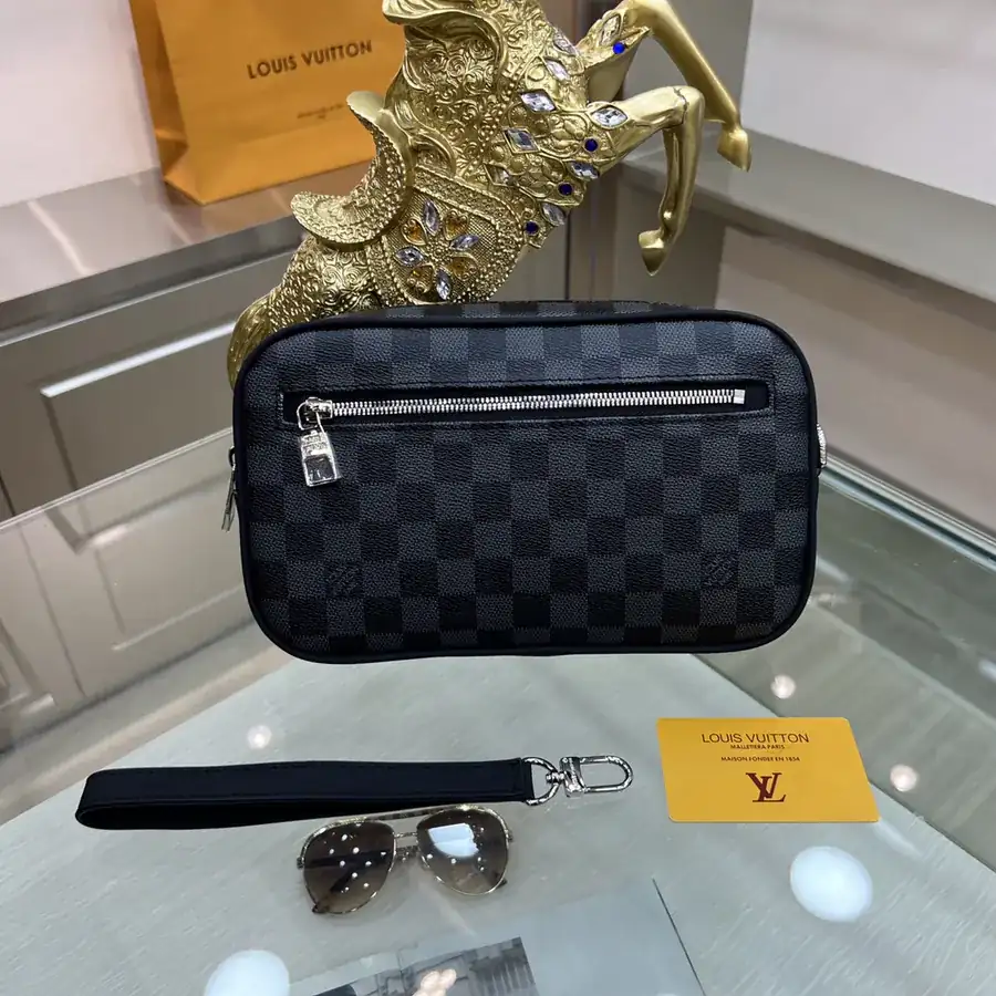 LOUIS VUITTON Kasai Handbag Black Graphite