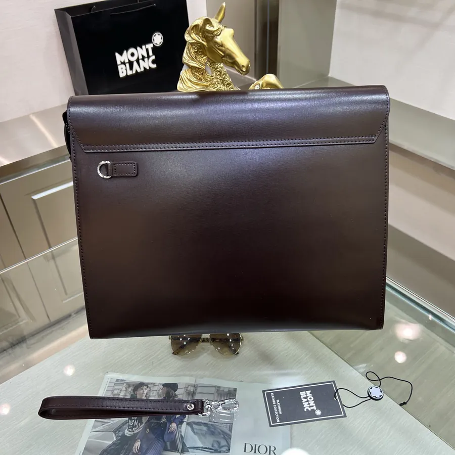 Montblanc 6610 7 Handbag Classic Black and Premium Coffee