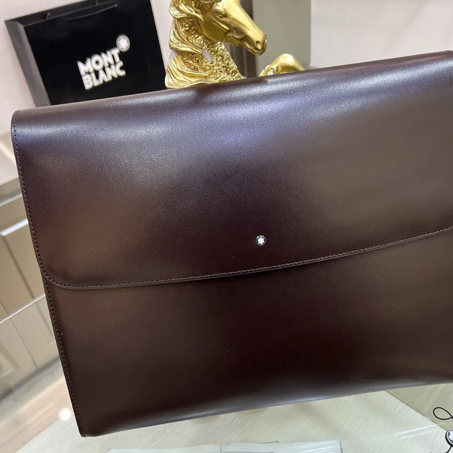 Montblanc 6610 7 Handbag Classic Black and Premium Coffee