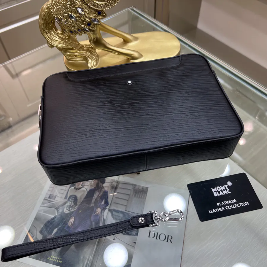 Montblanc International Men's Briefcase Premium Leather, Elegant Design