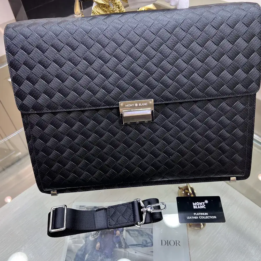 Montblanc International Men's Briefcase Premium Cross Grain Calfskin