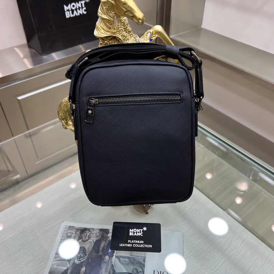 Montblanc International Bucket Bag Premium Leather, Simple Logo, Elegant Casual Design