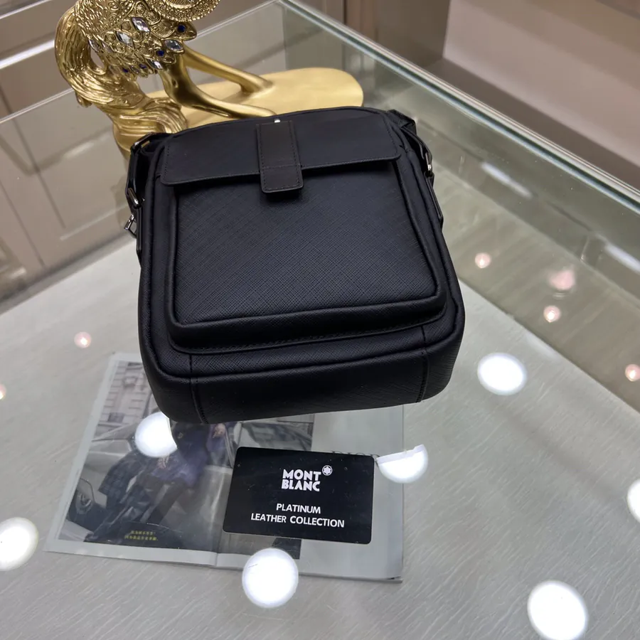 Montblanc International Bucket Bag Premium Leather, Simple Logo, Elegant Casual Design