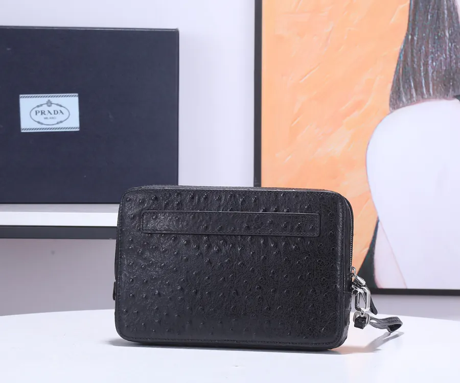 P Family Men's Wallet with Grained Calfskin