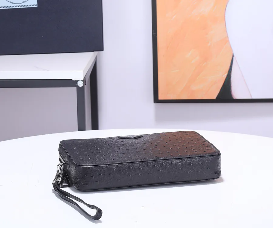 P Family Men's Wallet with Grained Calfskin