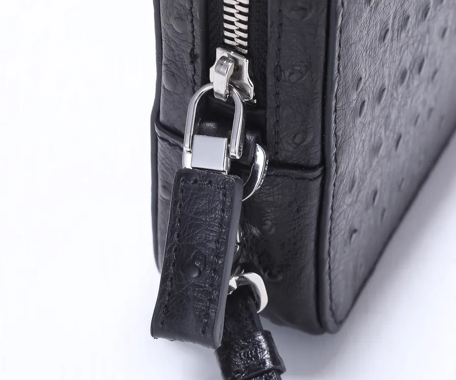 P Family Men's Wallet with Grained Calfskin