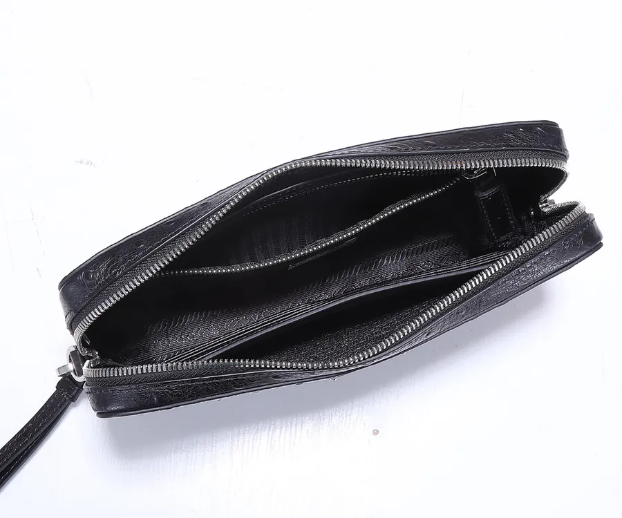 P Family Men's Wallet with Grained Calfskin