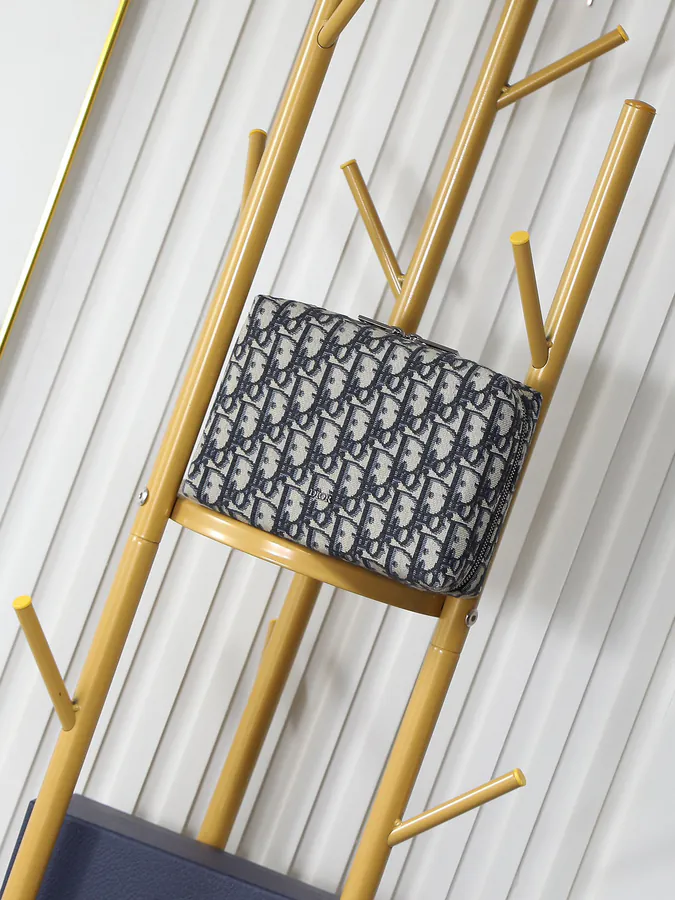 Dior Travel Tote Bag Cream and Black Oblique Print