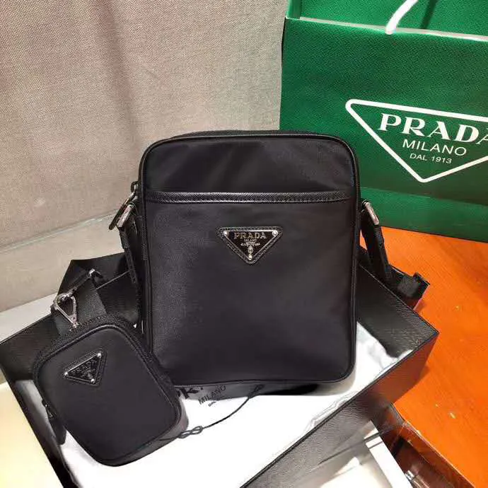 Prada Latest Model 2VH112 Modern Nylon Crossbody Bag