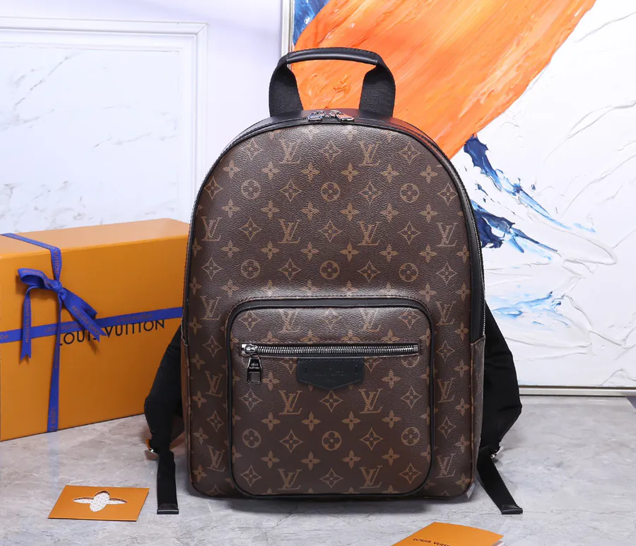 Josh Canvas Backpack with Leather Trim