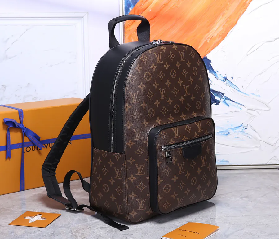 Josh Canvas Backpack with Leather Trim